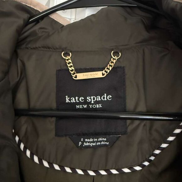 Kate Spade olive green quilted water-resistant jacket - Picture 3 of 6